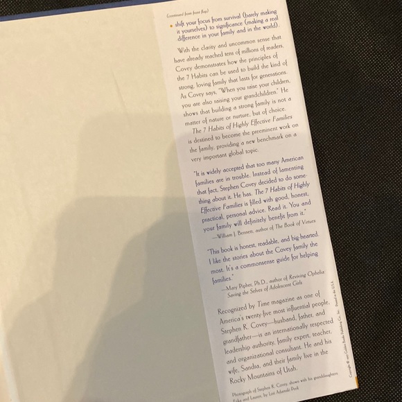 The 7 Habits of Highly Effective Families: Stephen Covey (1997) Hardcover used - Picture 4 of 9